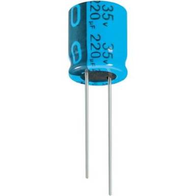 Elektrolit kondenzátor, álló elkó, radiális, CD110PT 22 µF 16 V Elektrolit kondenzátor, álló elkó, radiális, CD110PT 22 µF 16 V