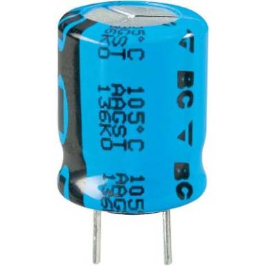 Elektrolit kondenzátor, álló elkó, radiális, LOW ESR 105° 470µ 16V Elektrolit kondenzátor, álló elkó, radiális, LOW ESR 105° 470µ 16V