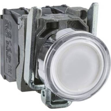 Vil&aacute;g&iacute;t&oacute;s nyom&oacute;gomb, lapos, feh&eacute;r, Schneider Electric Harmony XB4BW31B5