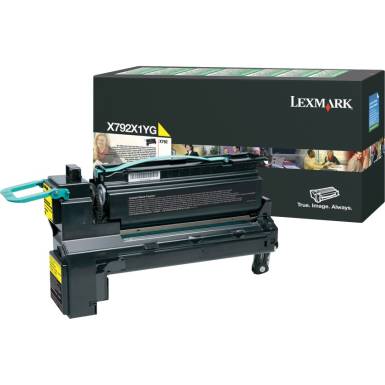 RETURN PROGRAM TONER CARTRIDGE YELLOW 20K PGS F/ X792 RETURN PROGRAM TONER CARTRIDGE YELLOW 20K PGS F/ X792