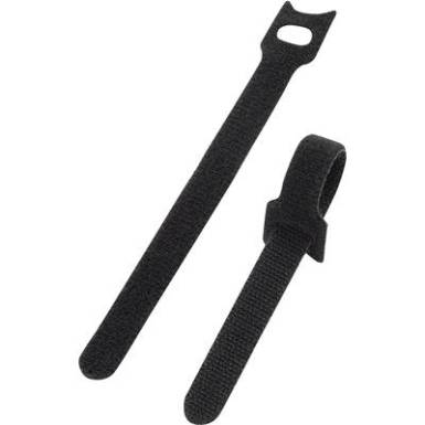 Tépőzáras kötőző készlet 150 x 13 mm, fekete, 10 db, Basetech STD-150 Tépőzáras kötőző készlet 150 x 13 mm, fekete, 10 db, Basetech STD-150