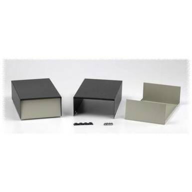 Hammond Electronics fém műszerházak, 1454-es sorozat 1454P acél (H x Sz x Ma) 127 x 254 x 89 mm, szürke, fekete Hammond Electronics fém műszerházak, 1454-es sorozat 1454P acél (H x Sz x Ma) 127 x 254 x 89 mm, szürke, fekete