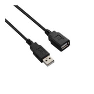 V7 USB CABLE EXTENS 1.8M A TO A BLACK USB 2.0 HI-SPEED M/F