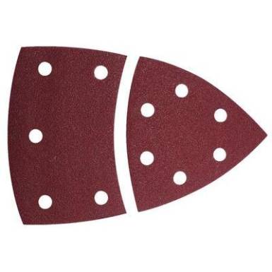 Csiszol&oacute;lap rezgőcsiszol&oacute;hoz 95 mm (h&aacute;romsz&ouml;g), 10 db, szemcse m&eacute;ret: 80, Wolfcraft 1813000