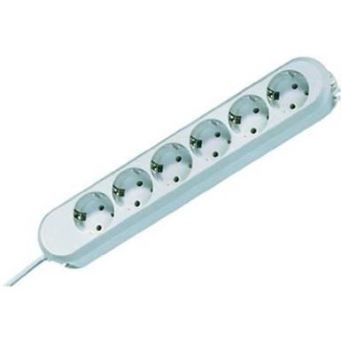 Hálózati elosztó kapcsoló nélkül, 6 részes, fehér, védőérintkezős Bachmann Electric 381.249K Hálózati elosztó kapcsoló nélkül, 6 részes, fehér, védőérintkezős Bachmann Electric 381.249K