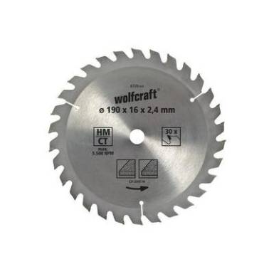 Körfűrészlap Ø 190 mm, Wolfcraft 6735000 Körfűrészlap Ø 190 mm, Wolfcraft 6735000
