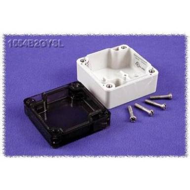 Hammond Electronics számítógép dobozok, 1554-es sorozat 1554B2GYSL polikarbonát (H x Sz x Ma) 65 x 65 x 40 mm, szürke Hammond Electronics számítógép dobozok, 1554-es sorozat 1554B2GYSL polikarbonát (H x Sz x Ma) 65 x 65 x 40 mm, szürke
