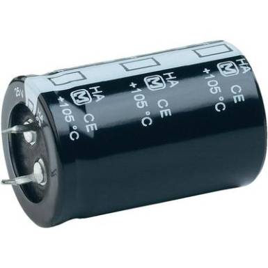 Nagyfesz elkó 22000 µF 25 V, Ø35 x 50 mm Nagyfesz elkó 22000 µF 25 V, Ø35 x 50 mm