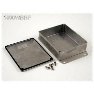 Hammond Electronics öntvény dobozok, 1590-es sorozat 1590WBBF alumínium (H x Sz x Ma) 118.5 x 93.5 x 34 mm, natúr Hammond Electronics öntvény dobozok, 1590-es sorozat 1590WBBF alumínium (H x Sz x Ma) 118.5 x 93.5 x 34 mm, natúr