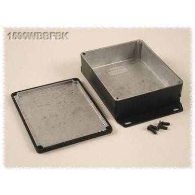 Hammond Electronics öntvény dobozok, 1590-es sorozat 1590WBBFBK alumínium (H x Sz x Ma) 118.5 x 93.5 x 34 mm, fekete Hammond Electronics öntvény dobozok, 1590-es sorozat 1590WBBFBK alumínium (H x Sz x Ma) 118.5 x 93.5 x 34 mm, fekete