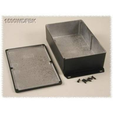 Hammond Electronics öntvény dobozok, 1590-es sorozat 1590WDFBK alumínium (H x Sz x Ma) 187.5 x 119.5 x 56 mm, fekete Hammond Electronics öntvény dobozok, 1590-es sorozat 1590WDFBK alumínium (H x Sz x Ma) 187.5 x 119.5 x 56 mm, fekete