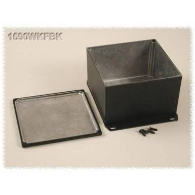Hammond Electronics öntvény dobozok, 1590-es sorozat 1590WKFBK alumínium (H x Sz x Ma) 125 x 125 x 79 mm, fekete Hammond Electronics öntvény dobozok, 1590-es sorozat 1590WKFBK alumínium (H x Sz x Ma) 125 x 125 x 79 mm, fekete