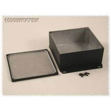 Hammond Electronics öntvény dobozok, 1590-es sorozat 1590WKKFBK alumínium (H x Sz x Ma) 125 x 125 x 57 mm, fekete Hammond Electronics öntvény dobozok, 1590-es sorozat 1590WKKFBK alumínium (H x Sz x Ma) 125 x 125 x 57 mm, fekete