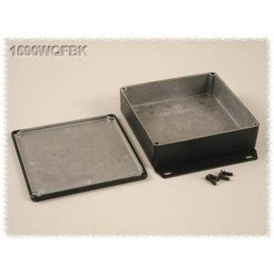 Hammond Electronics öntvény dobozok, 1590-es sorozat 1590WQFBK alumínium (H x Sz x Ma) 120 x 120 x 34 mm, fekete Hammond Electronics öntvény dobozok, 1590-es sorozat 1590WQFBK alumínium (H x Sz x Ma) 120 x 120 x 34 mm, fekete
