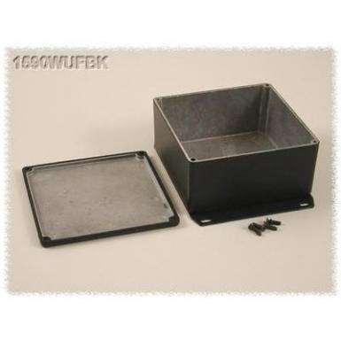 Hammond Electronics &ouml;ntv&eacute;ny dobozok, 1590-es sorozat 1590WUFBK alum&iacute;nium (H x Sz x Ma) 119.5 x 119.5 x 59 mm, fekete