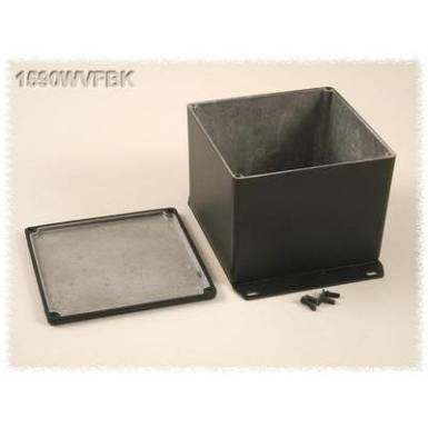 Hammond Electronics öntvény dobozok, 1590-es sorozat 1590WVFBK alumínium (H x Sz x Ma) 119.5 x 119.5 x 94 mm, fekete Hammond Electronics öntvény dobozok, 1590-es sorozat 1590WVFBK alumínium (H x Sz x Ma) 119.5 x 119.5 x 94 mm, fekete