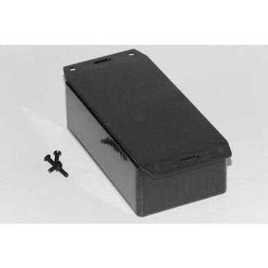 Univerz&aacute;lis műszerdoboz ABS, fekete 120 x 65 x 40 Hammond Electronics 1591CF2BK 1 db