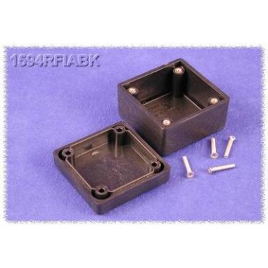 Hammond Electronics műanyag doboz, 1594RFI sorozat 1594RFIABK ABS (lángálló) (H x Sz x Ma) 56 x 56 x 40 mm, fekete Hammond Electronics műanyag doboz, 1594RFI sorozat 1594RFIABK ABS (lángálló) (H x Sz x Ma) 56 x 56 x 40 mm, fekete