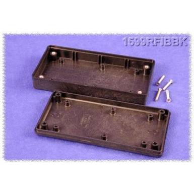 Kézi műszerdoboz ABS fekete 130 x 65 x 25 Hammond Electronics 1599RFIBBK, 1db Kézi műszerdoboz ABS fekete 130 x 65 x 25 Hammond Electronics 1599RFIBBK, 1db