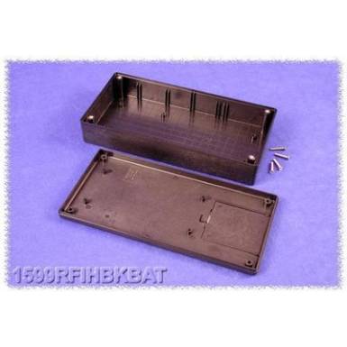 Kézi műszerdoboz ABS fekete 220 x 110 x 44 Hammond Electronics 1599RFIHBKBAT, 1db Kézi műszerdoboz ABS fekete 220 x 110 x 44 Hammond Electronics 1599RFIHBKBAT, 1db