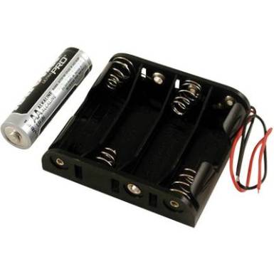 Hammond Electronics Elemtartó BH4AAW Műanyag Fekete 4 db ceruzaelem Hammond Electronics Elemtartó BH4AAW Műanyag Fekete 4 db ceruzaelem