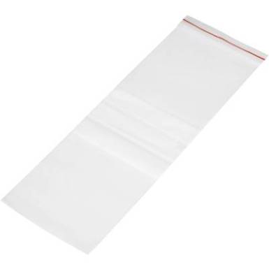 Simítózáras tasak 100 mm x 300 mm, átlátszó, feliratozható csíkkal Simítózáras tasak 100 mm x 300 mm, átlátszó, feliratozható csíkkal