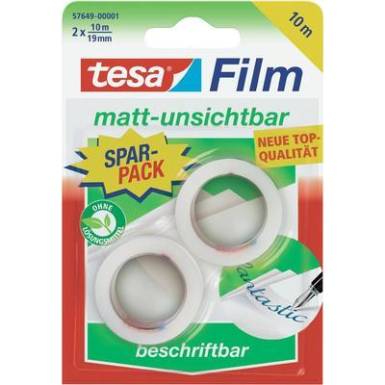 &Iacute;rhat&oacute; ragaszt&oacute;szalag Tesafilm&reg; Invisible 10 m x 19 mm, 2 tekercs, TESA 57649