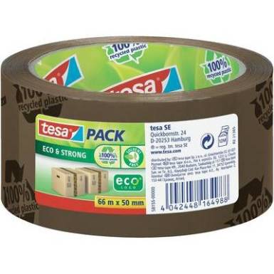 Ragasztószalag Tesapack® Eco & Strong 66 m x 50 mm, barna (nyomtatott), TESA PP 58155 Ragasztószalag Tesapack® Eco & Strong 66 m x 50 mm, barna (nyomtatott), TESA PP 58155