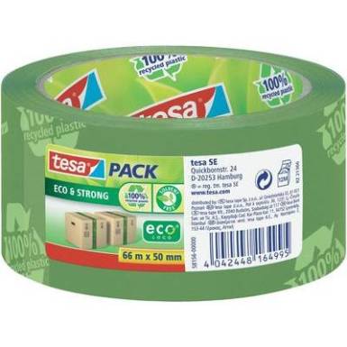 Ragasztószalag Tesapack® Eco & Strong 66 m x 50 mm, zöld (nyomtatott), TESA PP 58156 Ragasztószalag Tesapack® Eco & Strong 66 m x 50 mm, zöld (nyomtatott), TESA PP 58156