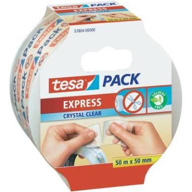 Ragasztószalag Tesapack Express Crystal Clear 50 m x 50 mm, TESA 57804 Ragasztószalag Tesapack Express Crystal Clear 50 m x 50 mm, TESA 57804