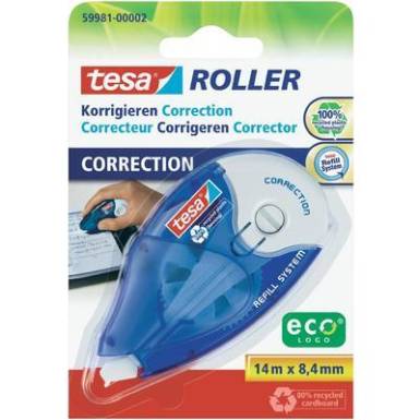 Hibajavító szalag Tesa Roller Korrect.Ecologo 14 m x 8,4 mm TESA 59981 Hibajavító szalag Tesa Roller Korrect.Ecologo 14 m x 8,4 mm TESA 59981
