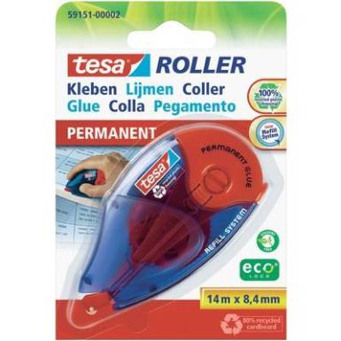 Ragasztóroller Tesa Roller Ecologo 14 m x 8,4 mm TESA 59151 Ragasztóroller Tesa Roller Ecologo 14 m x 8,4 mm TESA 59151