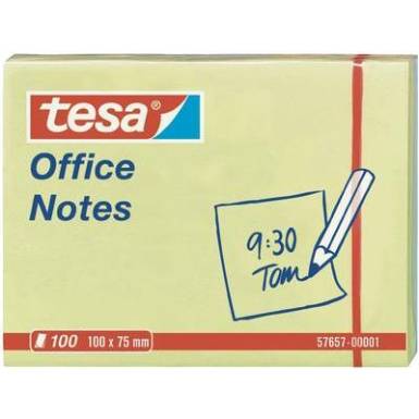 Post-it Tesa® Office Notes 100 lap, sárga 100 x 75 mm TESA 57657 Post-it Tesa® Office Notes 100 lap, sárga 100 x 75 mm TESA 57657