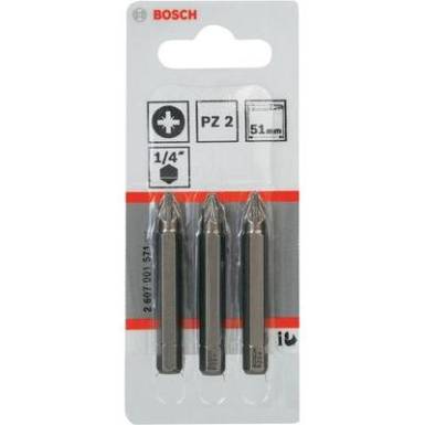 Csavarhúzó BIT betét PZ2 x 51 mm 3db Bosch 2607001571 Csavarhúzó BIT betét PZ2 x 51 mm 3db Bosch 2607001571