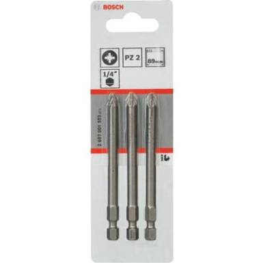 Csavarhúzó BIT betét PZ2 x 89 mm 3db Bosch 2607001583 Csavarhúzó BIT betét PZ2 x 89 mm 3db Bosch 2607001583