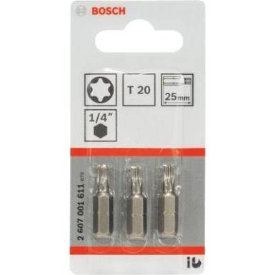 Csavarhúzó Torx BIT betét T20 x 49 mm 3db Bosch 2607001611 Csavarhúzó Torx BIT betét T20 x 49 mm 3db Bosch 2607001611