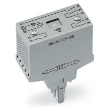 Relé modul 4 záró 250 V, WAGO 286-352/004-000 Relé modul 4 záró 250 V, WAGO 286-352/004-000