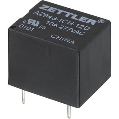 Miniatűr nyák relé, Zettler Electronics AZ943-1CH-18DE 18 V/DC 1 váltó, 15 A, 30 V/DC/300 V/AC, 2770 VA/210 W Miniatűr nyák relé, Zettler Electronics AZ943-1CH-18DE 18 V/DC 1 váltó, 15 A, 30 V/DC/300 V/AC, 2770 VA/210 W