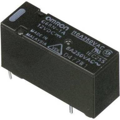 PCB teljesítmény relé 12 V/DC 1 váltó, 8 A, 30 V/DC/400 V/AC, 2000 VA/150 W, Omron G6RN-1 12DC PCB teljesítmény relé 12 V/DC 1 váltó, 8 A, 30 V/DC/400 V/AC, 2000 VA/150 W, Omron G6RN-1 12DC
