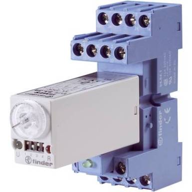 Multifunkciós időrelé 24 V DC/AC 4 váltó 7 A/1750 VA/250 V/AC, Finder 85.04.0.024 Multifunkciós időrelé 24 V DC/AC 4 váltó 7 A/1750 VA/250 V/AC, Finder 85.04.0.024