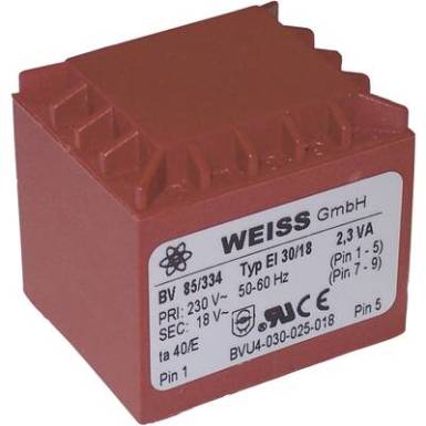 Transzformátor 2,3VA 230V / 12V / 192MA Transzformátor 2,3VA 230V / 12V / 192MA