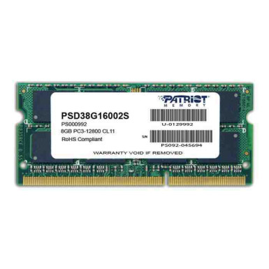 PATRIOT 8GB DDR3 1600MHz SODIMM