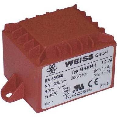Transzformátor 5,0VA 230V / 12V / 417MA Transzformátor 5,0VA 230V / 12V / 417MA