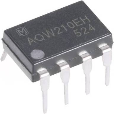 PhotoMOS relé, pólusszám: 8, 2 záró 60 V DC/AC 500 mA, Panasonic AQW212EH PhotoMOS relé, pólusszám: 8, 2 záró 60 V DC/AC 500 mA, Panasonic AQW212EH
