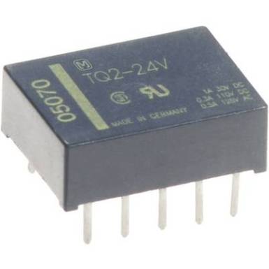 Nyák relé, bistabil 5 V 2 váltó, 1 A 110 V/DC/125 V/AC 30 W/62,5 VA, Panasonic TQ2L25 Nyák relé, bistabil 5 V 2 váltó, 1 A 110 V/DC/125 V/AC 30 W/62,5 VA, Panasonic TQ2L25