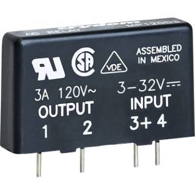 Elektronikus SIP nyák teljesítmény relé 3 A 24 - 280 V/AC, Crydom MP240D3 Elektronikus SIP nyák teljesítmény relé 3 A 24 - 280 V/AC, Crydom MP240D3