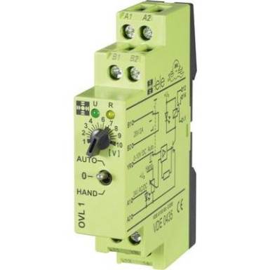 Csatoló relé modul 24 V/AC/DC, 0-10 V 1 váltó 5 A, TELE OVL1 Csatoló relé modul 24 V/AC/DC, 0-10 V 1 váltó 5 A, TELE OVL1