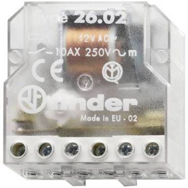 Impulzuskapcsoló, léptető kapcsoló, 24 V/AC 2 záró, 10 A 400 VAC/220 VDC 2500 VA, Finder 26.02.8.024.0000 Impulzuskapcsoló, léptető kapcsoló, 24 V/AC 2 záró, 10 A 400 VAC/220 VDC 2500 VA, Finder 26.02.8.024.0000