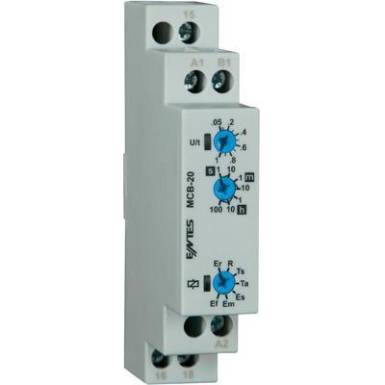 Multifunkciós időrelé 24 - 240 V DC/AC, 1 váltó 8 A, ENTES MCB-20 Multifunkciós időrelé 24 - 240 V DC/AC, 1 váltó 8 A, ENTES MCB-20