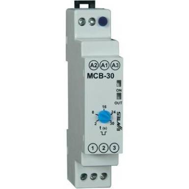 Időrelé 24 V/AC/DC/ 230 V/AC 1 váltó 8 A, ENTES MCB-30 Időrelé 24 V/AC/DC/ 230 V/AC 1 váltó 8 A, ENTES MCB-30